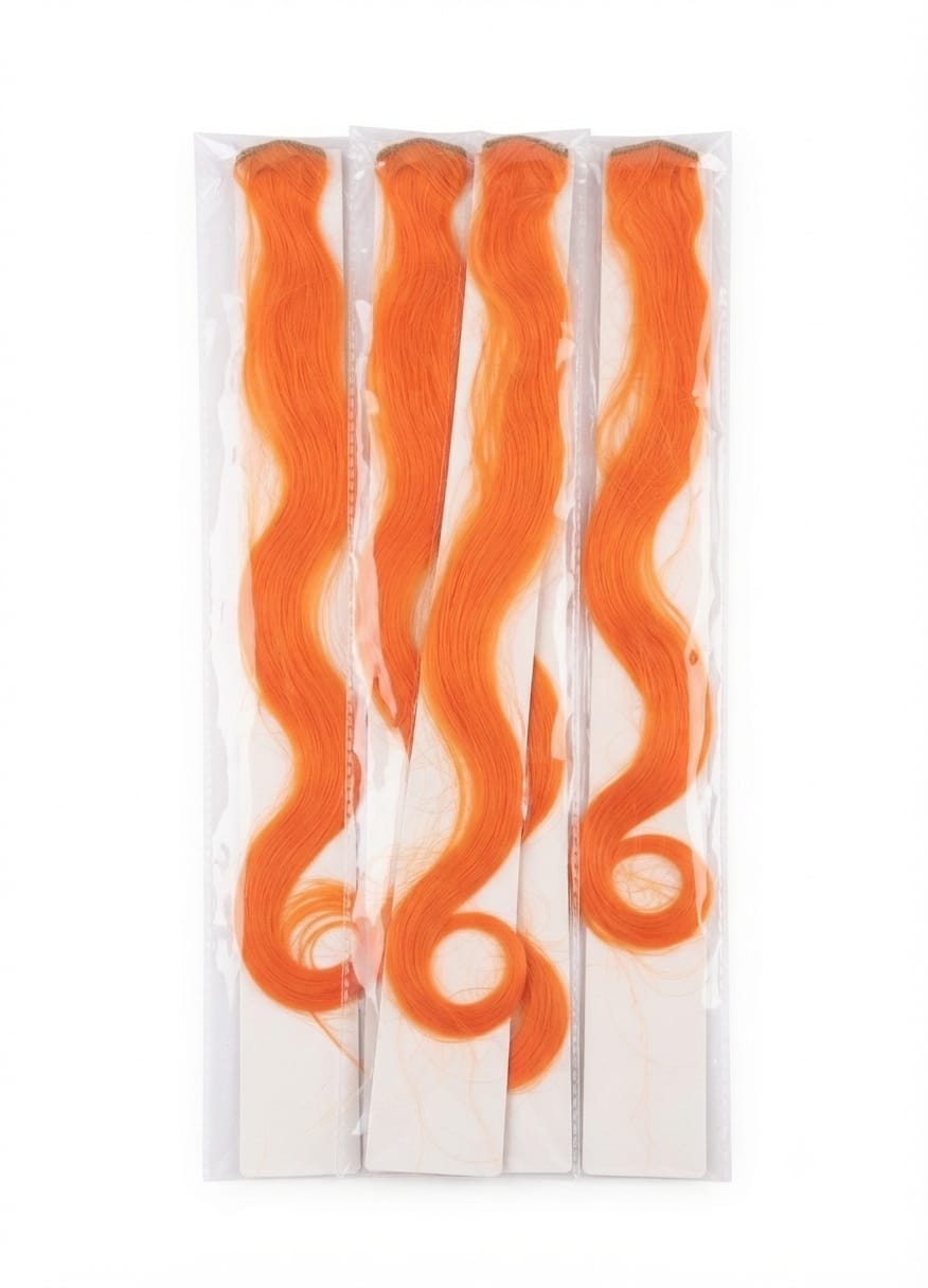PF75017LR MECHA PARA CABELO CACHEADA 45CM- LARANJA