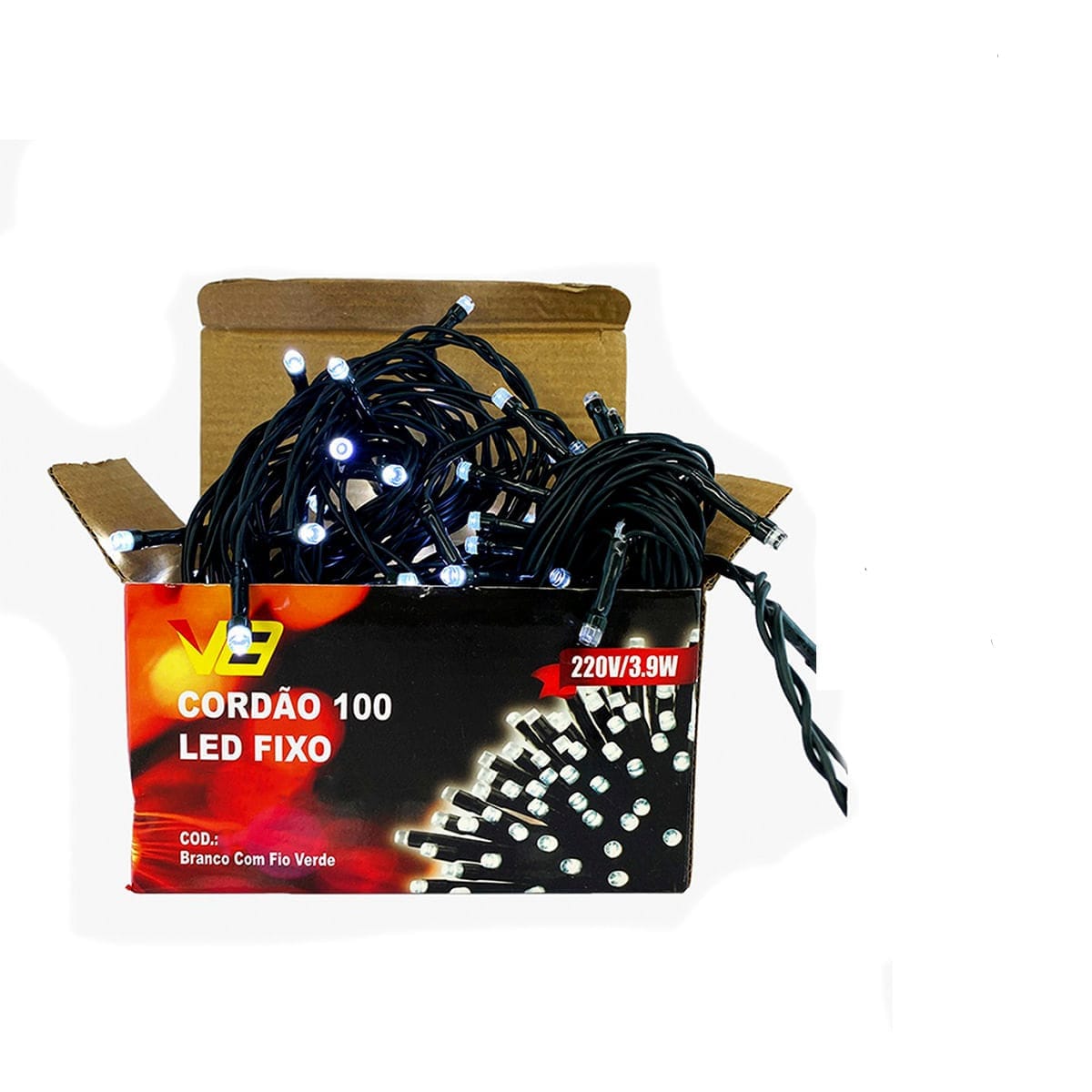 1520 PISCA-PISCA C/100 LED BRANCO 10M FIXO C/FIO TRANSP 220V