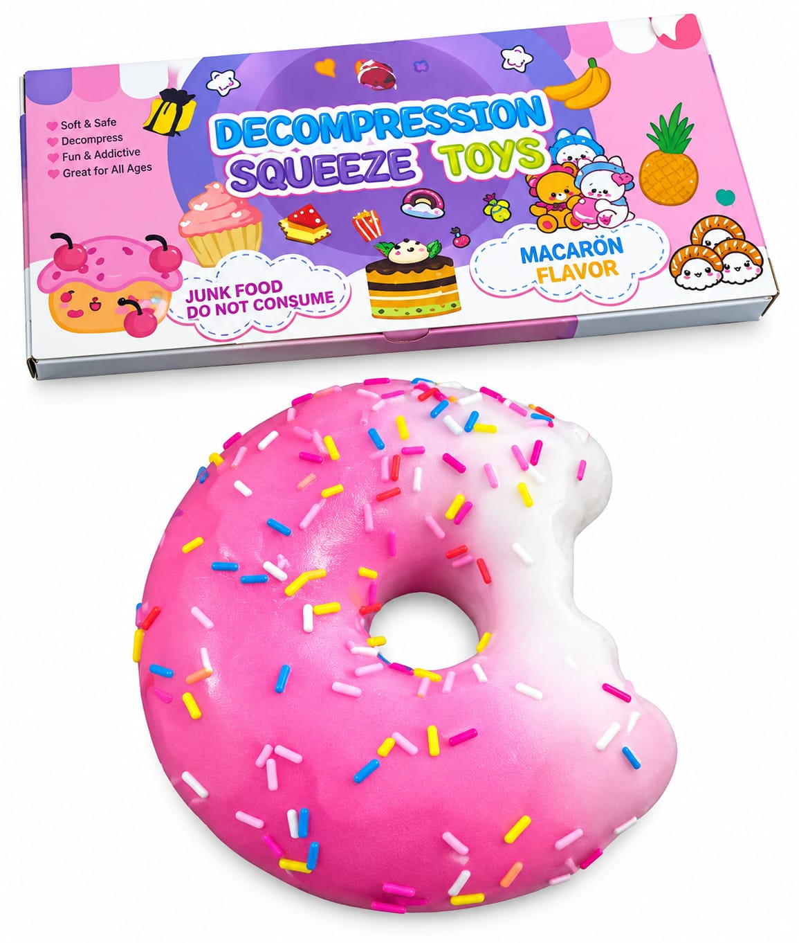 GK3582 SQUISHY ANTI STRESS DONUT
